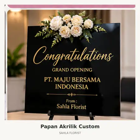 Papan Bunga Akrilik Cikarang Pusat
